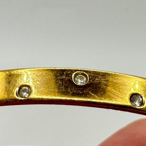 Swarovski Swan gold plated clear rhinestones crystals bangle bracelet - Picture 5 of 9